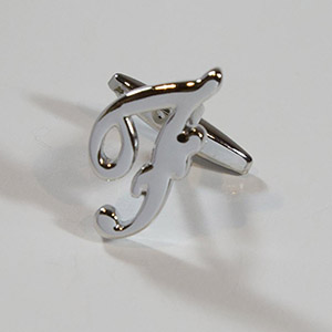 Gemelli Cufflink Letter F 100% Ottone